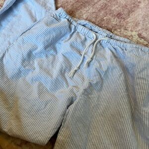 Brandy blue stripe linen pants